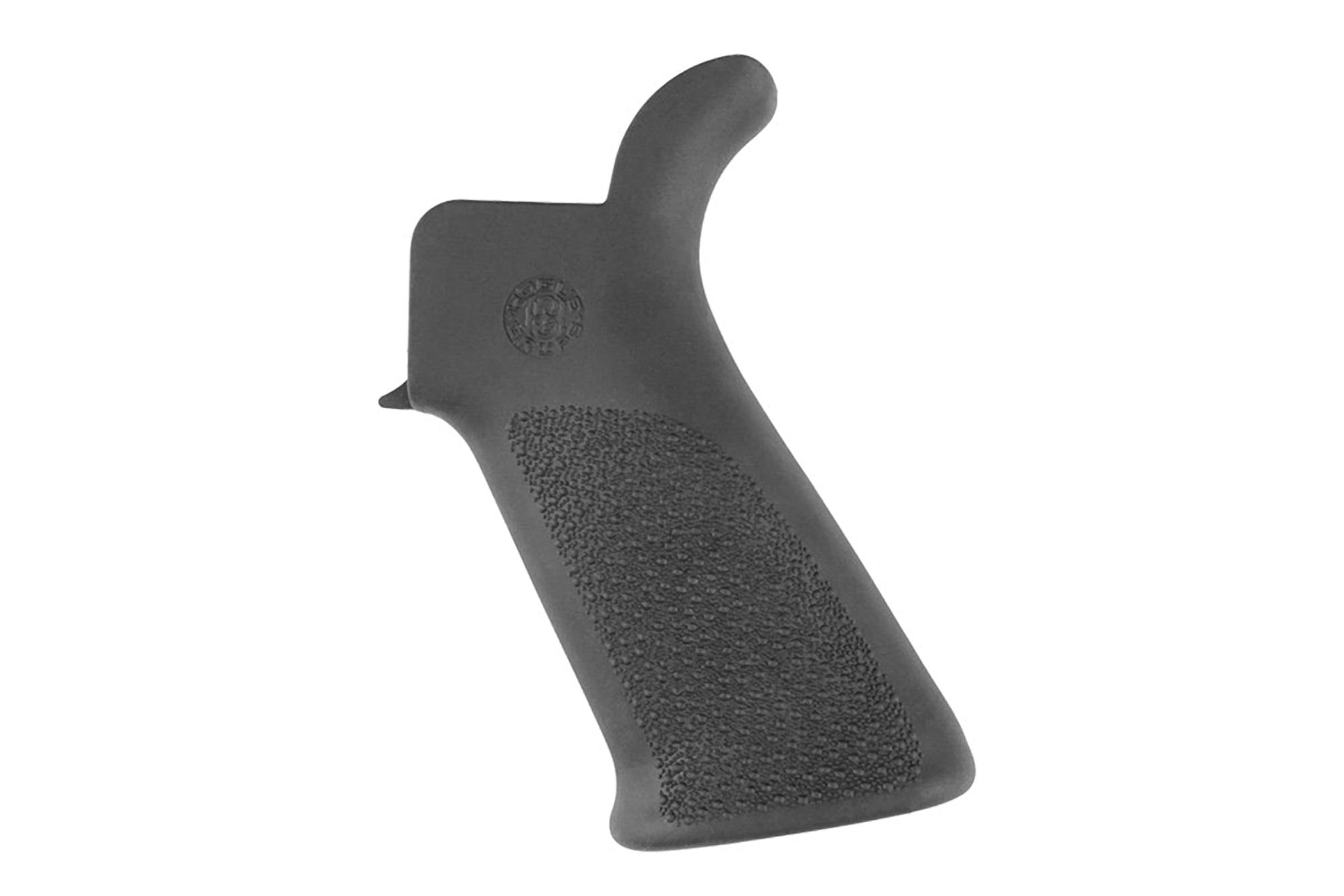 Hogue AR-15 OverMolded Pistol Grip - Beaver Tail - No Finger Grooves - Black